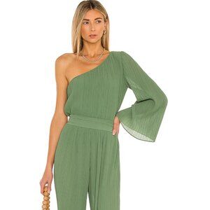 Misa Los Angeles One-Shoulder Green Blouse